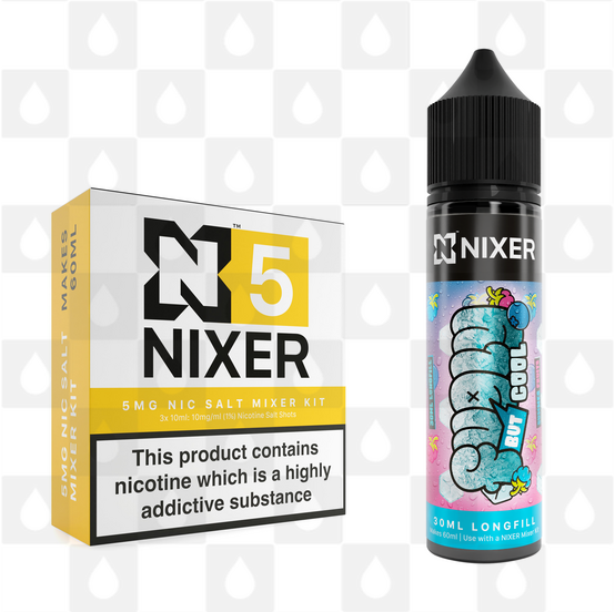 Summer Fruits by Fugly But Cool x Nixer E Liquid | 60ml Long Fill, Nicotine Type: Nicotine Salt, Strength & Size: 05mg Salt • 60ml • Inc Shots (50/50)