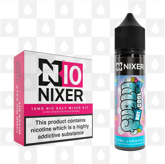 Summer Fruits by Fugly But Cool x Nixer E Liquid | 60ml Long Fill, Nicotine Type: Nicotine Salt, Strength & Size: 10mg Salt • 60ml • Inc Shots (50/50)