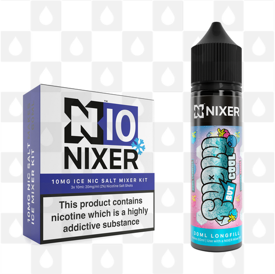 Summer Fruits by Fugly But Cool x Nixer E Liquid | 60ml Long Fill, Nicotine Type: Nicotine Salt, Strength & Size: 10mg Salt Ice • 60ml • Inc Shots (50/50)