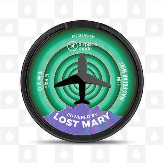 Max Polar Mint | Airplane Mode by Lost Mary | Nicotine Pouches, Strength & Size: 20 x 18mg Pouches