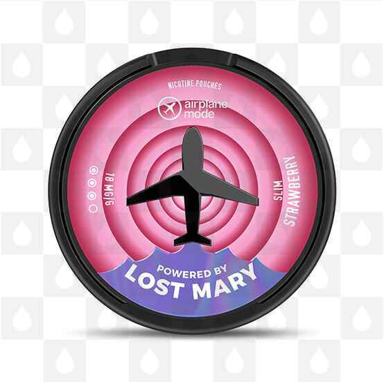 Strawberry | Airplane Mode by Lost Mary | Nicotine Pouches, Strength & Size: 20 x 18mg Pouches