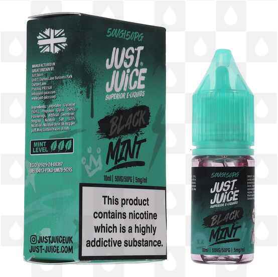 Black by Just Juice Mint E Liquid | 10ml Bottles, Strength & Size: 10mg • 10ml