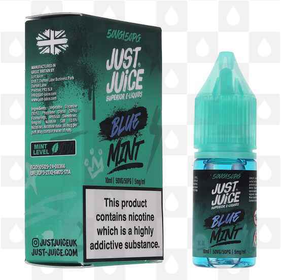 Blue by Just Juice Mint E Liquid | 10ml Bottles, Strength & Size: 20mg • 10ml