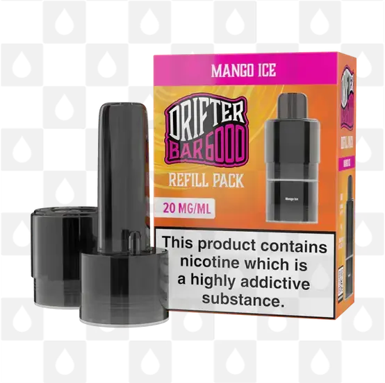 Mango Ice | Drifter Bar 6000 Replacement Pods, Strength & Puff Count: 20mg • 6000 Puffs • V1