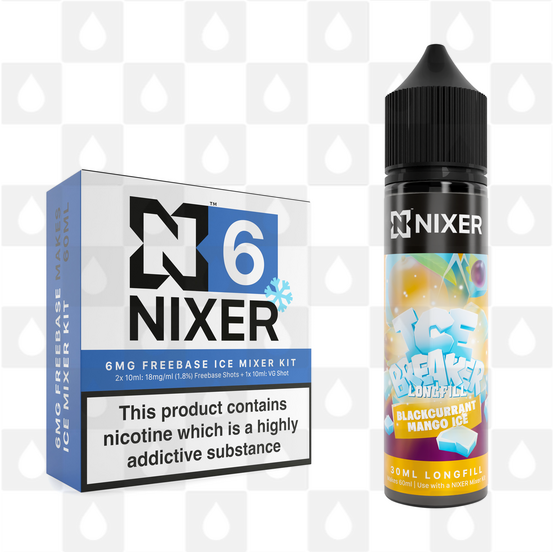 Blackcurrant Mango Ice by Ice Breaker x Nixer E Liquid | 60ml Long Fill, Strength & Size: 06mg Ice • 60ml • Inc Shots (70/30)