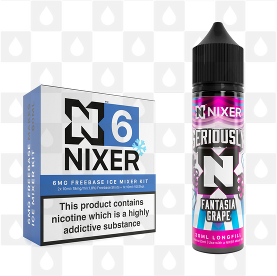 Fantasia Grape by Seriously x Nixer E Liquid | 60ml Long Fill, Strength & Size: 06mg Ice • 60ml • Inc Shots (70/30)