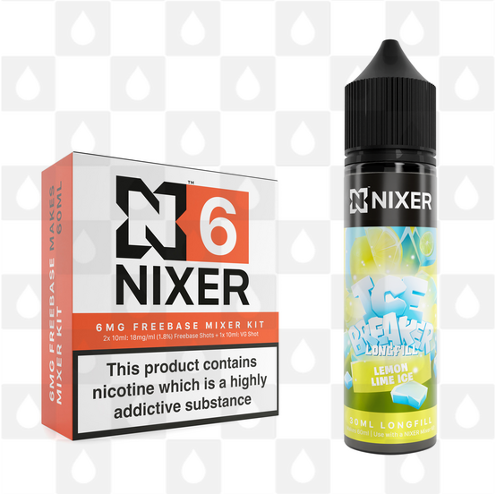 Lemon & Lime by Ice Breaker x Nixer E Liquid | 60ml Long Fill, Strength & Size: 06mg • 60ml • Inc Shots (70/30)