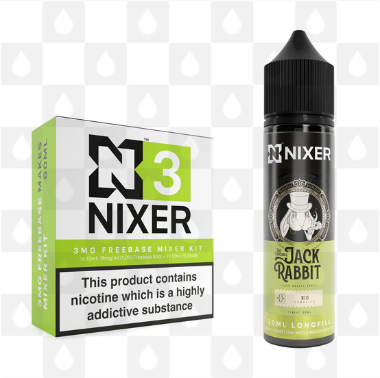 Rio by Jack Rabbit x Nixer E Liquid | 60ml Long Fill, Nicotine Type: Nicotine Free, Strength & Size: 00mg • 60ml • Inc VG/PG Shots (50/50)