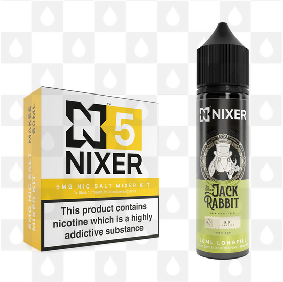 Rio by Jack Rabbit x Nixer E Liquid | 60ml Long Fill, Nicotine Type: Nicotine Salt, Strength & Size: 05mg Salt • 60ml • Inc Shots (50/50)