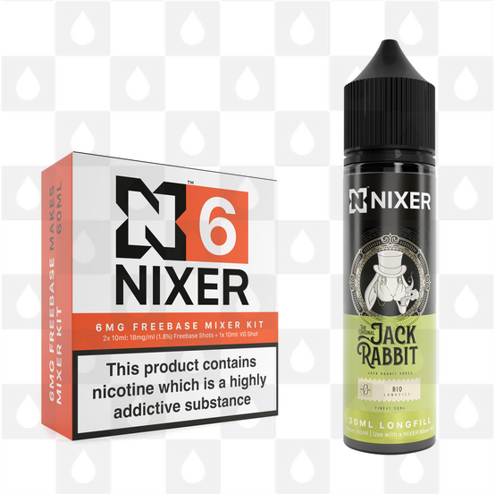 Rio by Jack Rabbit x Nixer E Liquid | 60ml Long Fill, Nicotine Type: Regular Nicotine, Strength & Size: 06mg • 60ml • Inc Shots (70/30)