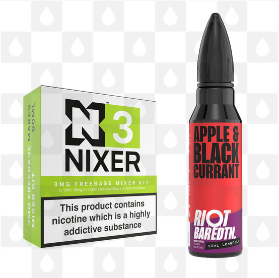Apple & Blackcurrant | BAR EDTN by Riot Squad E Liquid | 60ml Long Fill, Nicotine Type: Regular Nicotine, Strength & Size: 03mg • 60ml • Inc Shots (70/30)