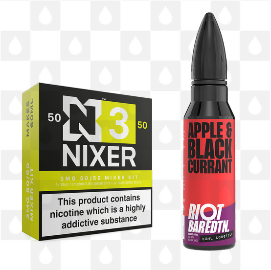 Apple & Blackcurrant | BAR EDTN by Riot Squad E Liquid | 60ml Long Fill, Nicotine Type: Regular Nicotine, Strength & Size: 03mg • 60ml • Inc Shots (50/50)