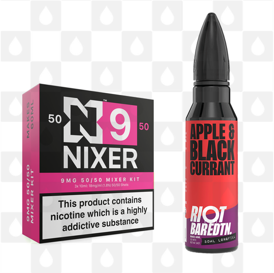 Apple & Blackcurrant | BAR EDTN by Riot Squad E Liquid | 60ml Long Fill, Nicotine Type: Regular Nicotine, Strength & Size: 09mg • 60ml • Inc Shots (50/50)
