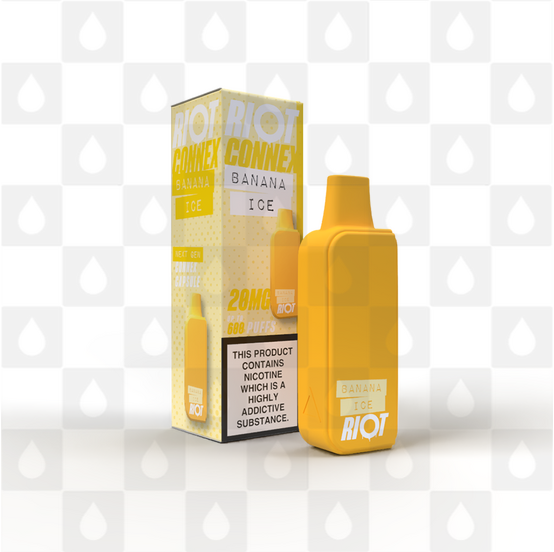 Banana Ice | Riot Squad Connex Capsules, Strength & Puff Count: 10mg • 600 Puffs