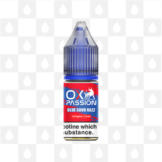 Blue Sour Razz by Ox Passion | 10ml Nic Salt, Strength & Size: 10mg • 10ml