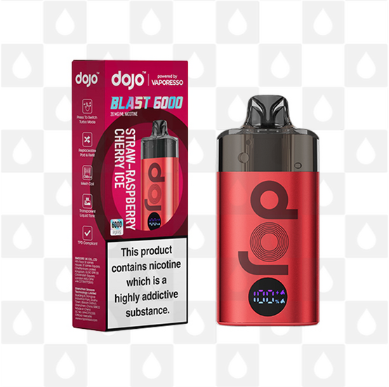Dojo Blast 6000 by Vaporesso | Pre-Filled Vape Kit, Strength & Puff Count: 20mg • 6000 Puffs, Flavour: Strawberry Raspberry Cherry Ice