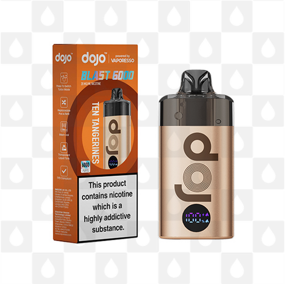 Dojo Blast 6000 by Vaporesso | Pre-Filled Vape Kit, Strength & Puff Count: 20mg • 6000 Puffs, Flavour: Ten Tangerines