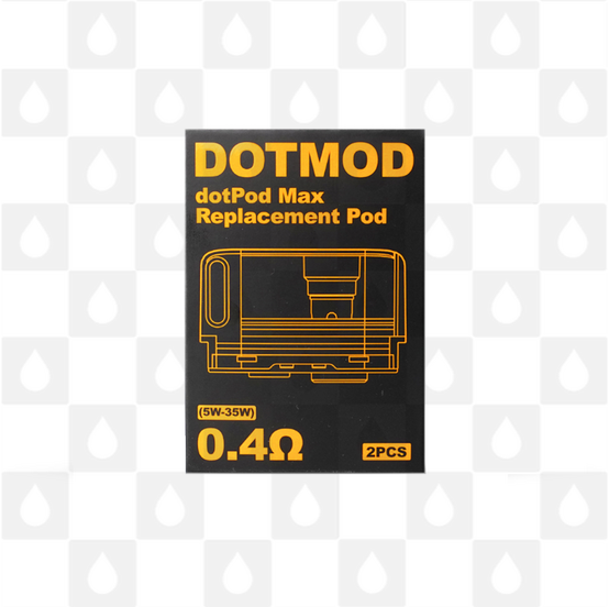 DotMod DotPod Max Replacement Pods, Pod Type: Built-In Coil, Style: 2 x 0.4 Ohm Pods (5-35W)