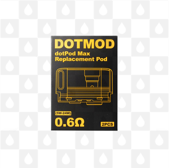 DotMod DotPod Max Replacement Pods, Pod Type: Built-In Coil, Style: 2 x 0.6 Ohm Pods (5-24W)