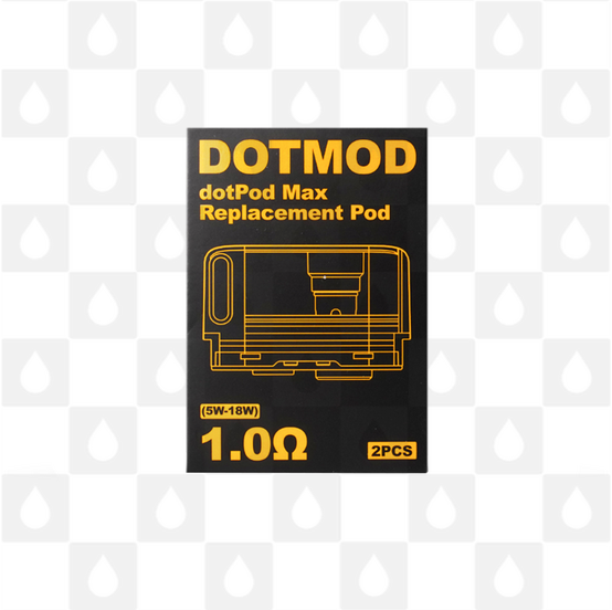 DotMod DotPod Max Replacement Pods, Pod Type: Built-In Coil, Style: 2 x 1.0 Ohm Pods (5-18W)