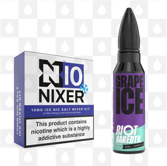 Grape Ice | BAR EDTN by Riot Squad E Liquid | 60ml Long Fill, Nicotine Type: Nicotine Salt, Strength & Size: 10mg Salt Ice • 60ml • Inc Shots (50/50)