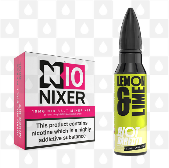Lemon Lime | BAR EDTN by Riot Squad E Liquid | 60ml Long Fill, Nicotine Type: Nicotine Salt, Strength & Size: 10mg Salt • 60ml • Inc Shots (50/50)