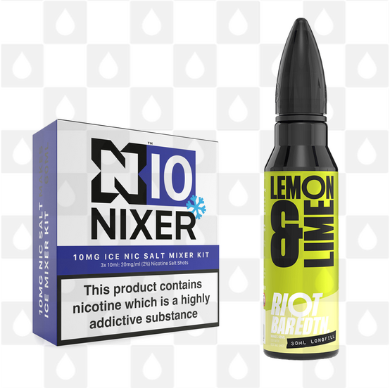 Lemon Lime | BAR EDTN by Riot Squad E Liquid | 60ml Long Fill, Nicotine Type: Nicotine Salt, Strength & Size: 10mg Salt Ice • 60ml • Inc Shots (50/50)