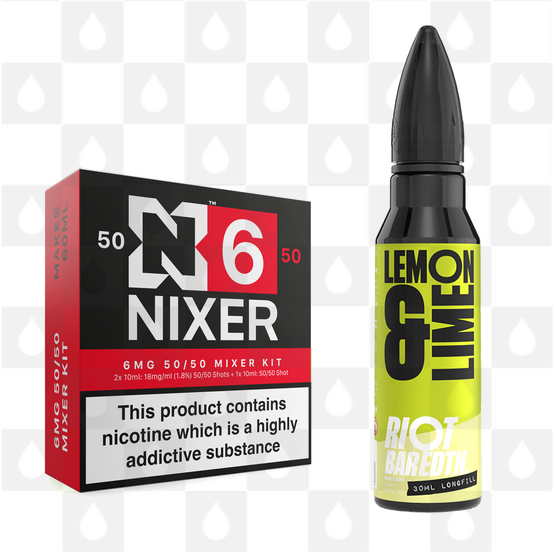 Lemon Lime | BAR EDTN by Riot Squad E Liquid | 60ml Long Fill, Nicotine Type: Regular Nicotine, Strength & Size: 06mg • 60ml • Inc Shots (50/50)