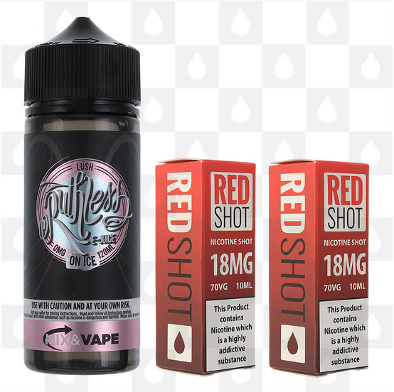 Lush On Ice by Ruthless E Liquid | 100ml Short Fill, Strength & Size: 0mg • 100ml • Inc 2 x 18mg Shot