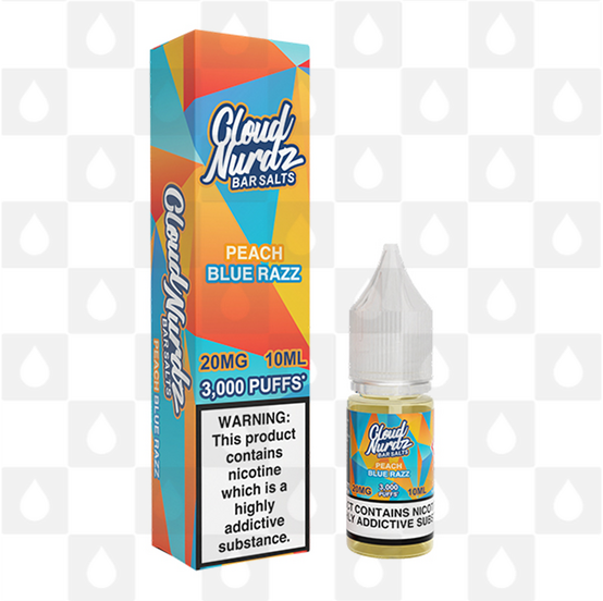Peach Blue Razz by Cloud Nurdz E Liquid | 10ml Nic Salt, Strength & Size: 10mg • 10ml