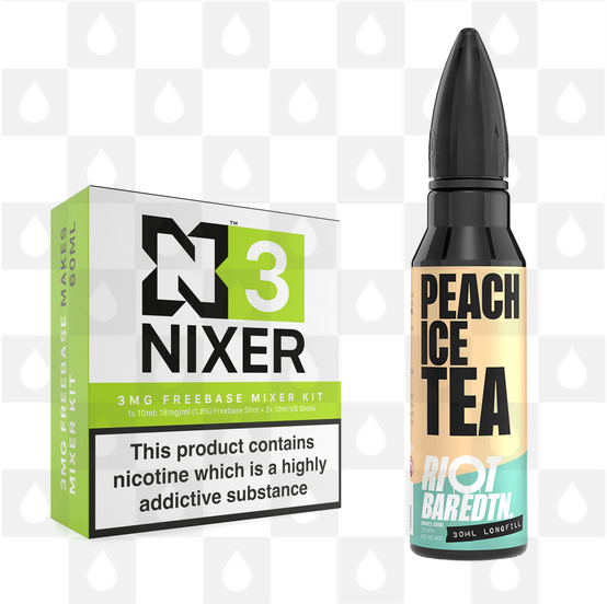 Peach Ice Tea | BAR EDTN by Riot Squad E Liquid | 60ml Long Fill, Nicotine Type: Regular Nicotine, Strength & Size: 03mg • 60ml • Inc Shots (70/30)