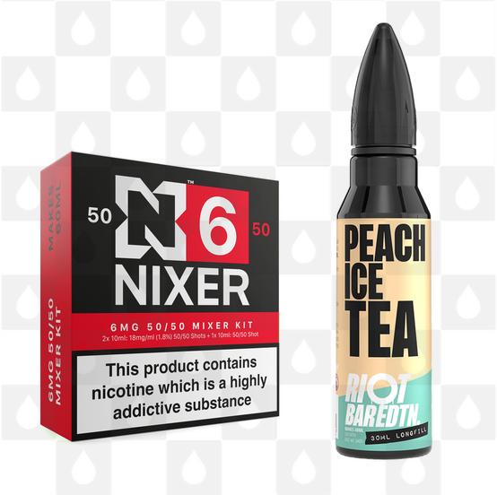 Peach Ice Tea | BAR EDTN by Riot Squad E Liquid | 60ml Long Fill, Nicotine Type: Regular Nicotine, Strength & Size: 06mg • 60ml • Inc Shots (50/50)
