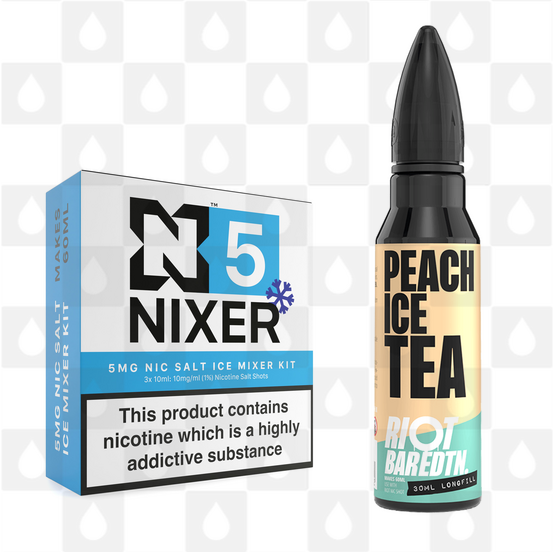 Peach Ice Tea | BAR EDTN by Riot Squad E Liquid | 60ml Long Fill, Nicotine Type: Nicotine Salt, Strength & Size: 05mg Ice Salt • 60ml • Inc Shots (50/50)