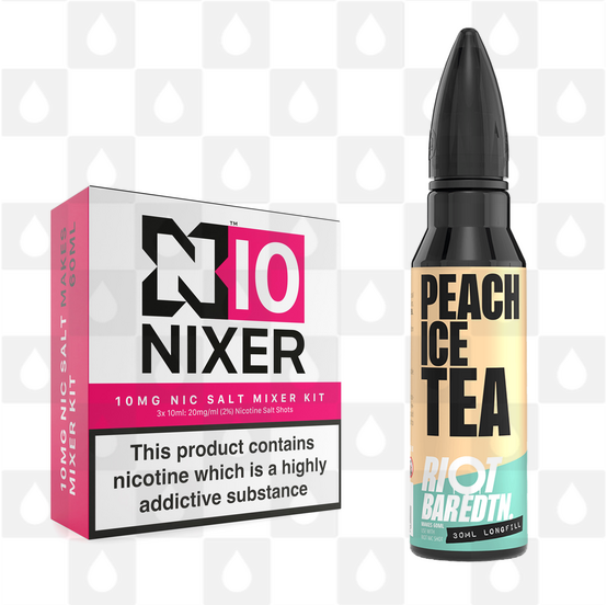 Peach Ice Tea | BAR EDTN by Riot Squad E Liquid | 60ml Long Fill, Nicotine Type: Nicotine Salt, Strength & Size: 10mg Salt • 60ml • Inc Shots (50/50)