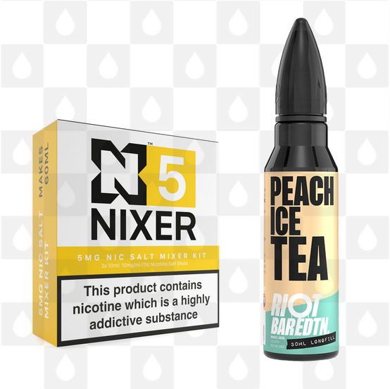 Peach Ice Tea | BAR EDTN by Riot Squad E Liquid | 60ml Long Fill, Nicotine Type: Nicotine Salt, Strength & Size: 05mg Salt • 60ml • Inc Shots (50/50)