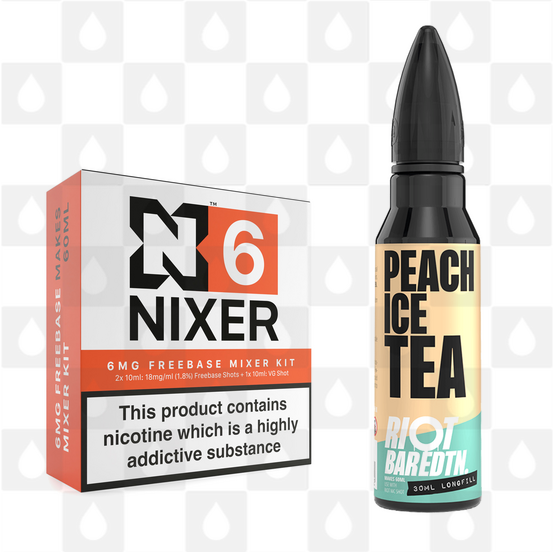 Peach Ice Tea | BAR EDTN by Riot Squad E Liquid | 60ml Long Fill, Nicotine Type: Regular Nicotine, Strength & Size: 06mg • 60ml • Inc Shots (70/30)