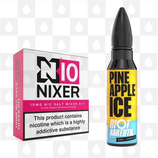 Pineapple Ice | BAR EDTN by Riot Squad E Liquid | 60ml Long Fill, Nicotine Type: Nicotine Salt, Strength & Size: 10mg Salt • 60ml • Inc Shots (50/50)