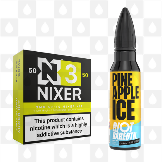 Pineapple Ice | BAR EDTN by Riot Squad E Liquid | 60ml Long Fill, Nicotine Type: Regular Nicotine, Strength & Size: 03mg • 60ml • Inc Shots (50/50)