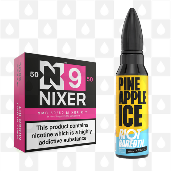 Pineapple Ice | BAR EDTN by Riot Squad E Liquid | 60ml Long Fill, Nicotine Type: Regular Nicotine, Strength & Size: 09mg • 60ml • Inc Shots (50/50)