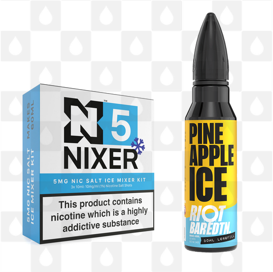 Pineapple Ice | BAR EDTN by Riot Squad E Liquid | 60ml Long Fill, Nicotine Type: Nicotine Salt, Strength & Size: 05mg Ice Salt • 60ml • Inc Shots (50/50)