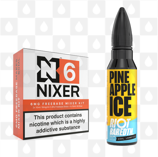 Pineapple Ice | BAR EDTN by Riot Squad E Liquid | 60ml Long Fill, Nicotine Type: Regular Nicotine, Strength & Size: 06mg • 60ml • Inc Shots (70/30)