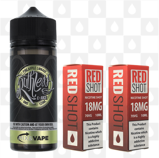 Pineapple Lemonade by Ruthless E Liquid | 100ml Short Fill, Strength & Size: 0mg • 100ml • Inc 2 x 18mg Shot