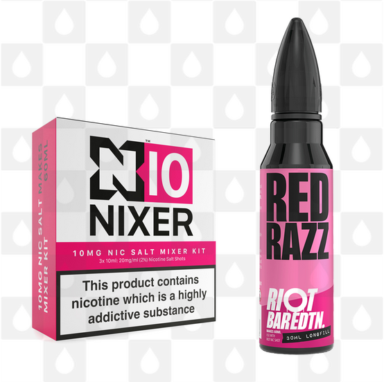 Red Razz | BAR EDTN by Riot Squad E Liquid | 60ml Long Fill, Nicotine Type: Nicotine Salt, Strength & Size: 10mg Salt • 60ml • Inc Shots (50/50)
