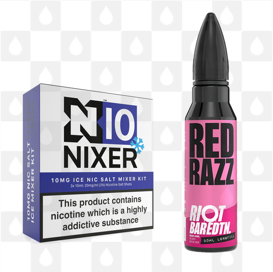 Red Razz | BAR EDTN by Riot Squad E Liquid | 60ml Long Fill, Nicotine Type: Nicotine Salt, Strength & Size: 10mg Salt Ice • 60ml • Inc Shots (50/50)