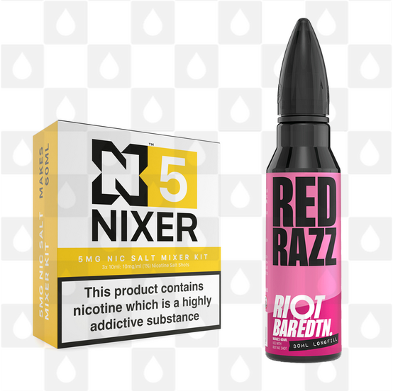 Red Razz | BAR EDTN by Riot Squad E Liquid | 60ml Long Fill, Nicotine Type: Nicotine Salt, Strength & Size: 05mg Salt • 60ml • Inc Shots (50/50)