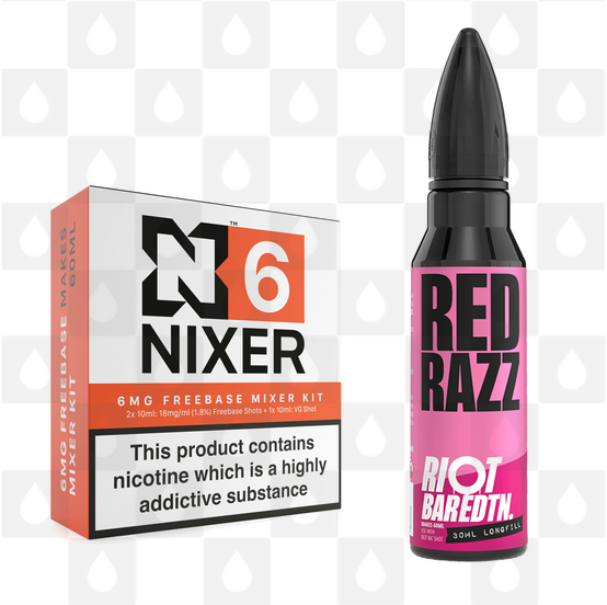 Red Razz | BAR EDTN by Riot Squad E Liquid | 60ml Long Fill, Nicotine Type: Regular Nicotine, Strength & Size: 06mg • 60ml • Inc Shots (70/30)