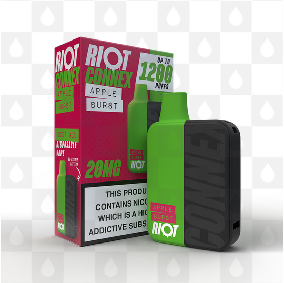 Riot Squad Connex Kit | 1200 Puff | Pre-Filled Pod Kit, Strength & Puff Count: 10mg • 1200 Puffs, Selected Colour: Green (Apple Burst)