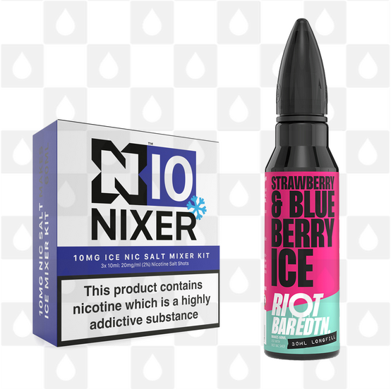Strawberry Blueberry Ice | BAR EDTN by Riot Squad E Liquid | 60ml Long Fill, Nicotine Type: Nicotine Salt, Strength & Size: 10mg Salt Ice • 60ml • Inc Shots (50/50)