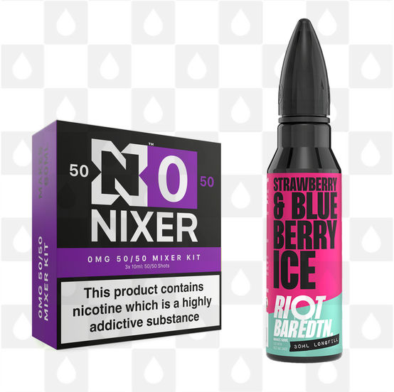 Strawberry Blueberry Ice | BAR EDTN by Riot Squad E Liquid | 60ml Long Fill, Nicotine Type: Nicotine Free, Strength & Size: 00mg • 60ml • Inc VG/PG Shots (50/50)