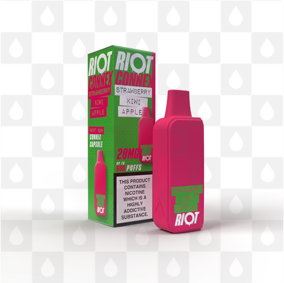 Strawberry Kiwi Apple | Riot Squad Connex Capsules, Strength & Puff Count: 10mg • 600 Puffs